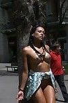 Cutie obtains stripped, fastened up and dug outdoor in public places