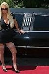 Rounded Phoenix Marie in sheer  has anal intercourse with her business husband in the limo