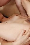 Perverted hottie lets dual fellows slam her firm holes