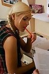 Blonde tailed schoolgirl glorious inches of teachers meat up her as