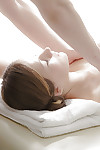 Only legal golden-haired dear Parvin having pink muff workable by masseuse
