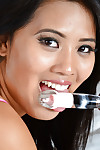 Infant Japanese Angelina Chung is blowing her savoury plastic marital-device