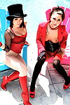 Smokin\' sweaty lesbos Kristina Rose & Chayse Evans full around anal games in latex