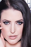 Fascinating brown hair Angela White takes a severe ebony rod up her anus