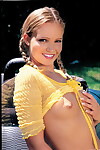 Appealing raunchy vintage pretty Tiffany Diamond has outdoor Trio in pigtails