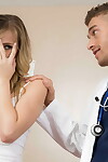 Amateur white doll Jillian Janson takes it up the waste from her doctor