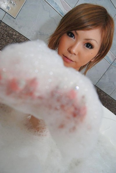 Graceful oriental floosie Rika Watanabe ravishing washroom and shower-room