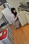 Chinese MILF Yasuko Haraguchi undressing and vibing her wavy snatch