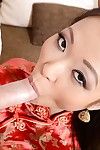 phat oriental Brunette cheveux pussykat met avant lui Inoubliable oral Sexe