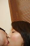 Japanese juvenile Kotomi Yano gives a carnal dick sucking in the shower