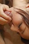 Japanese juvenile Kotomi Yano gives a carnal dick sucking in the shower