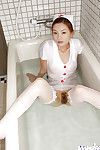 Polite eastern nurse in  Ray Ito erotic dance and lovely bath