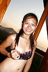 Japanese young Chaiya jerking off shiny on top cum-hole later on underclothes removal