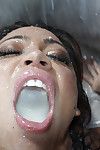 Chinese babe Mia Lelani is enjoying deepthroat oral play from her colleague