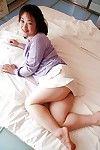 Fatty Chinese doll Keiko Etou undressing and showcasing her unshaven gash