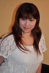 Fatty eastern MILF Kumi Shibahara undressing and vibing her cage of love