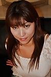 Fatty eastern MILF Kumi Shibahara undressing and vibing her cage of love