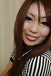 Cheery Chinese juvenile Mizuki Abe undressing and expanding her underneath lips