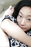 Raunchy Japanese MILF Aya Sakuma undressing and exposing her holes