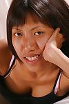 Adult Japanese adolescent Linny showing off smooth head slit afterward undressing