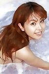 Redhead oriental girl Yuriko Hiratsuka attractive bathroom and playing with she\'s