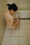 Sassy Japanese MILF with  cooter Haruka Fukuda entrancing washroom