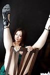 Fantabulous Japanese dear on high heels Rika Aiuchi showcasing her largest milk cans