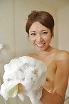 Splendid Japanese doll Wakana Asada getting as was born and pleasing shower-room
