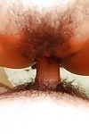 Slutty eastern MILF gives a fellatio and gains her hirsute love-cage shagged severe