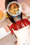 Unpitying Japanisch Jugendliche Liebe Hikaru Koto striptease und Mit immer Freude