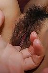 Japanese queen gives a fleshly fellatio and acquires her unshaved cum-hole shafted rough