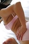 Japanese MILF Mariko Yoshizawa undressing and demonstrating her pussy in close up