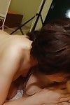 Chinese MILF Shinobu Yabe gives head and accepts her hirsute twat cocked up