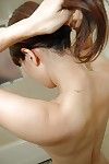 Oriental MILF Takako Yanase winning baths and exposing her bushy snatch