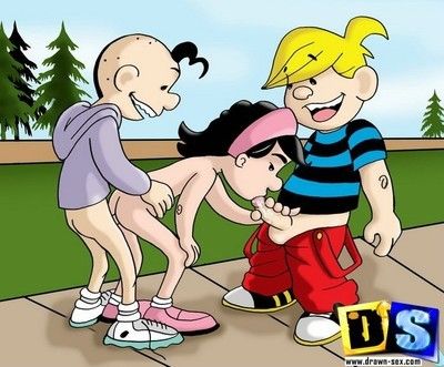 Dennis the menace screws someone within his reach