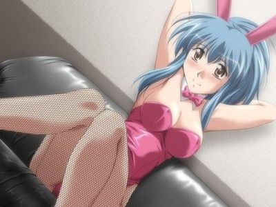 Blue haired cutie fucks dildo and dick in nasty hentai pics