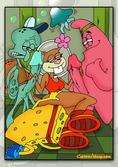 Sponge bob and his comrades elect to gangbang sandy