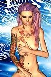 Alt tatted caricature girl