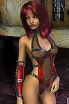 सेक्सी लाल बालों वाली महिला डोम एनिमेटेड फिल्म प्यारी