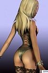 3d caricature in sexy lingerie