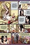 Spocony zainstalowanych komiksy z dziki dziewczyna w połykaniu Dick