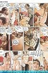 Gals sharing ramrod in the hottest sex comics