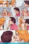 Gals sharing ramrod in the hottest sex comics