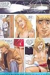 Rubia enfermera olas shlong en Caliente sexual ley de comics