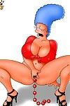 marge Simpson 놀 herself. 빌어 먹 가 busty 심슨 괭