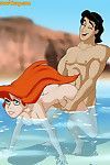 Ariel plays with princes tough cock