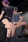淫荡 3d 动画 警察 获得 它的 上 从 背后