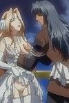 Sexual anime with honey coercive to jump pecker