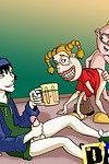 Famous toons in real eager threesome fuckfests
