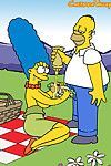 marge ngạc nhiên Homer tại Làm việc với một Thức ăn basket, mời gọi hắn phải một nghịch ngợm picn